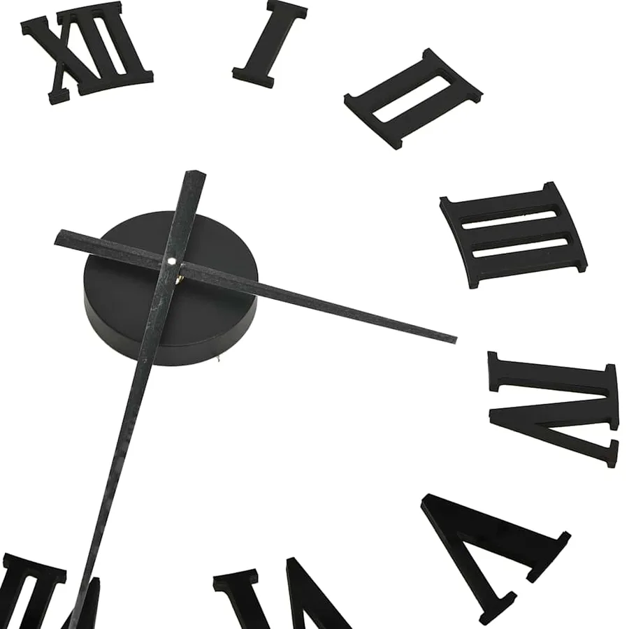 Horloge murale 3D Design moderne Noir 100 cm XXL - 4