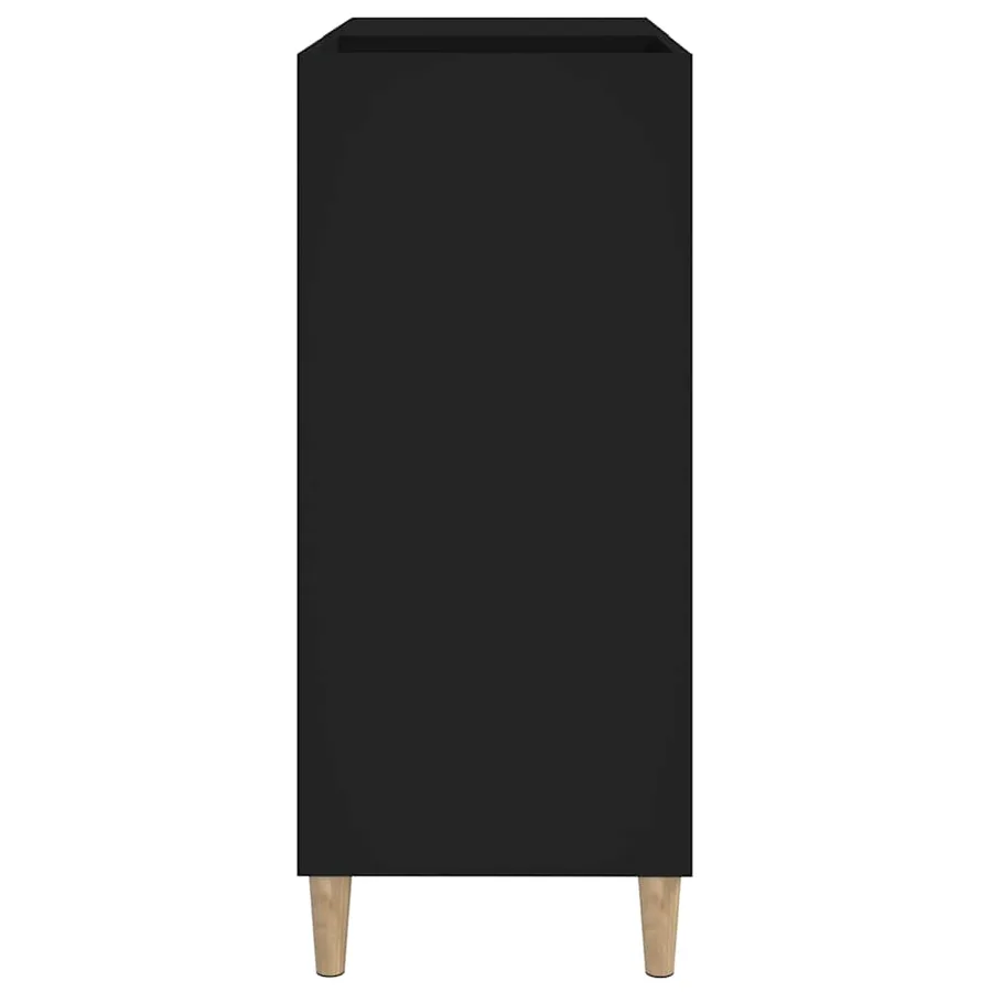 Armoire à disques noir 84,5x38x89 cm bois d'ingénierie - 6