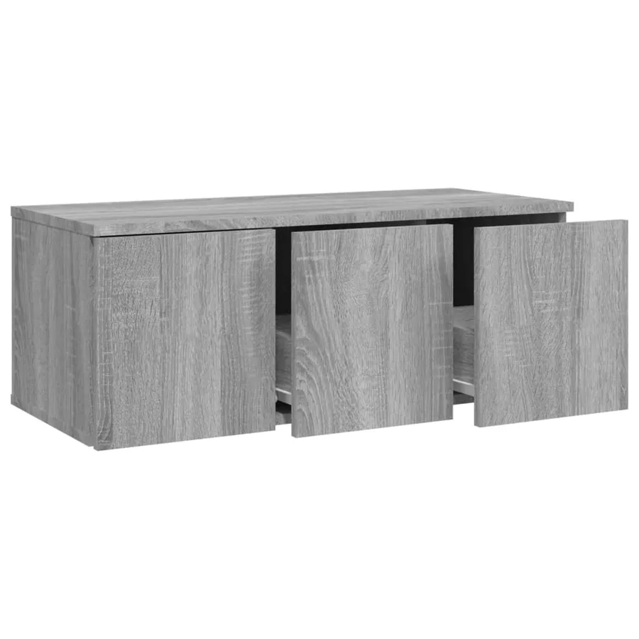 Meuble TV Sonoma gris 80x34x30 cm Bois d'ingénierie - 4