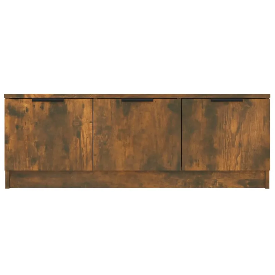Meuble TV Chêne fumé 102x35x36,5 cm Bois d'ingénierie - 7
