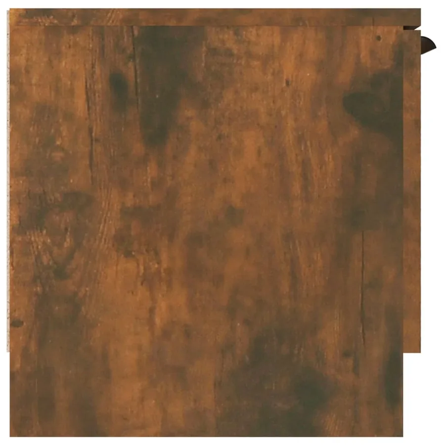 Meuble TV Chêne fumé 102x35x36,5 cm Bois d'ingénierie - 8