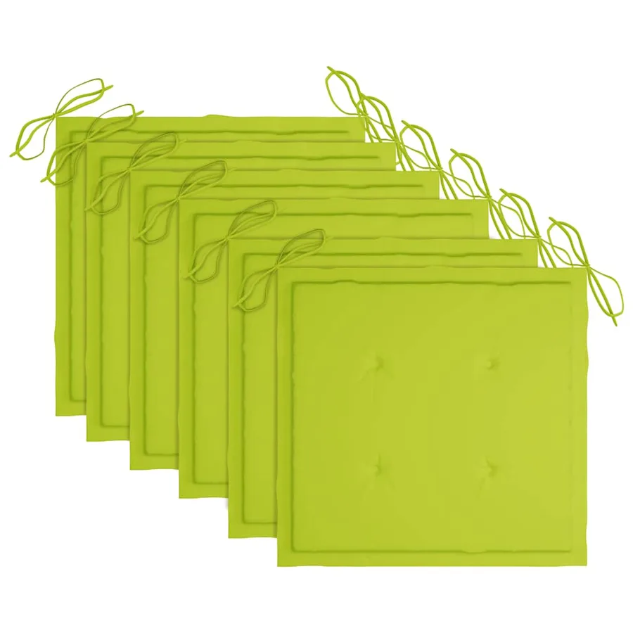 Chaises pliables de jardin avec coussins lot de 6 Bois de teck - 7