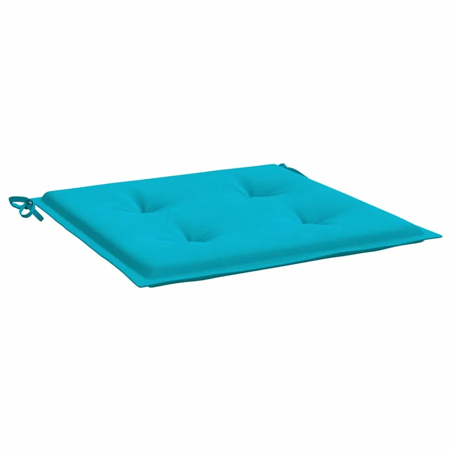 Coussins de chaise de jardin lot de 6 turquoise 40x40x4cm tissu - 5