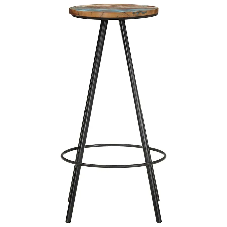 Tabourets de bar lot de 2 bois massif de récupération - 3
