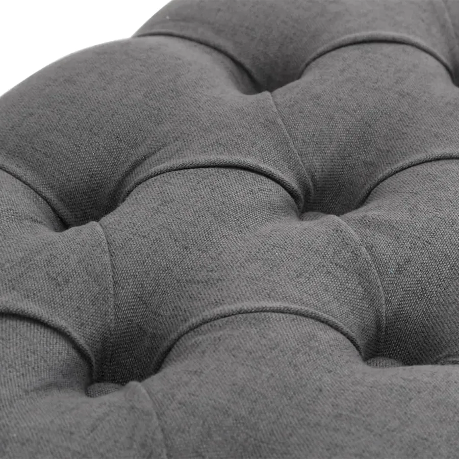 Banc Lin Bois solide 110x38x48 cm Gris foncé - 4