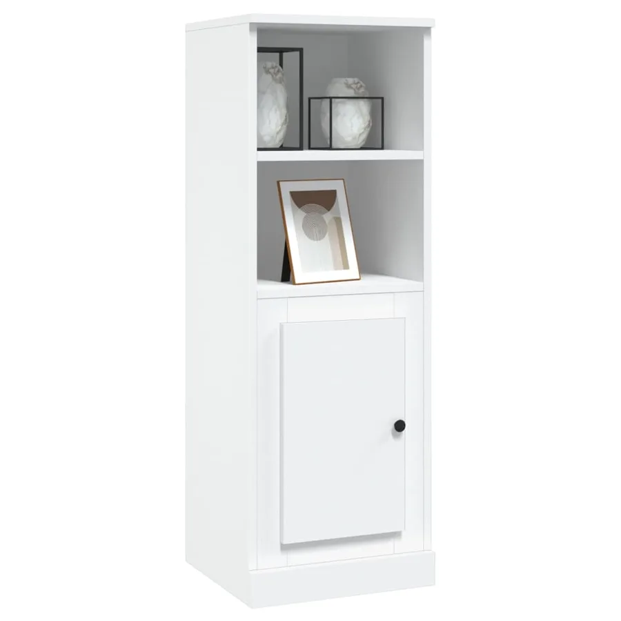 Buffet haut blanc 36x35,5x103,5 cm bois d'ingénierie - 4