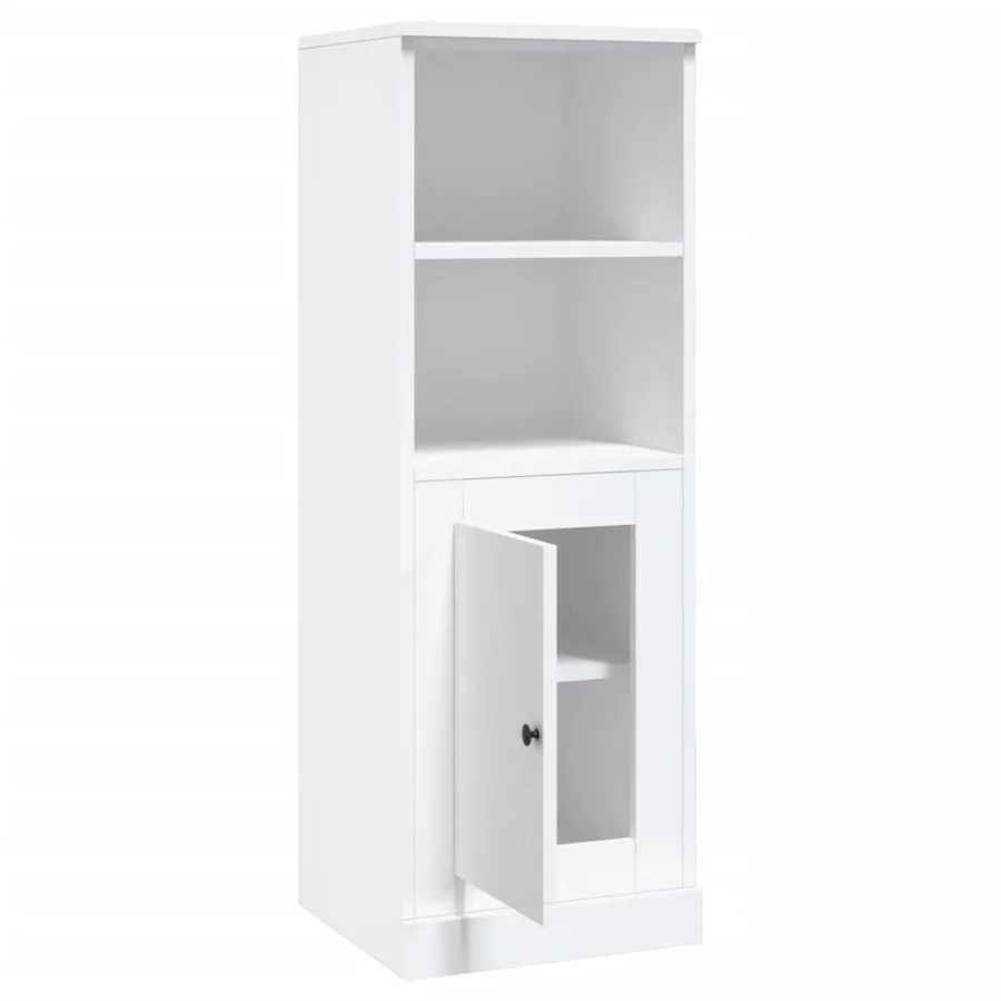 Buffet haut blanc 36x35,5x103,5 cm bois d'ingénierie - 8