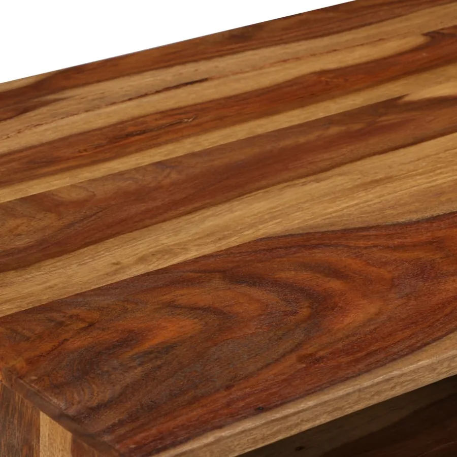 Table basse Bois massif avec finition miel 110x50x37 cm - 7