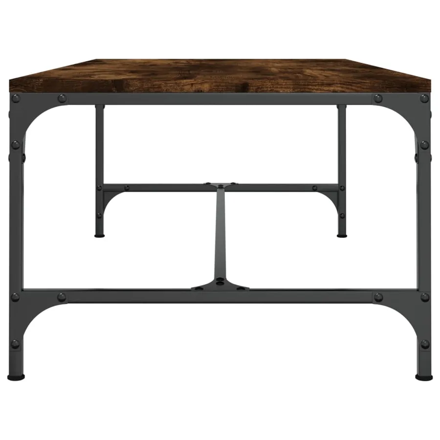 Table basse Chêne fumé 80x50x35 cm Bois d'ingénierie - 5
