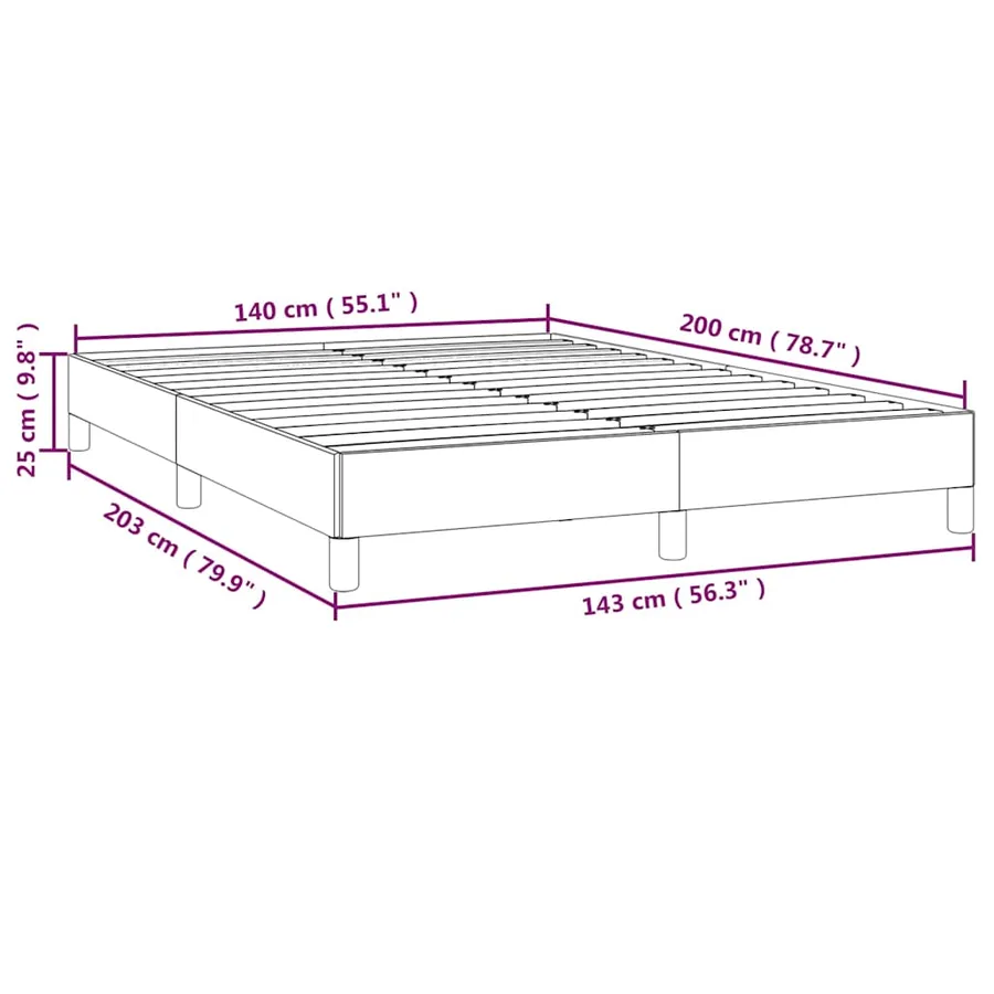 Cadre de lit sans matelas vert foncé 140x200 cm velours - 9