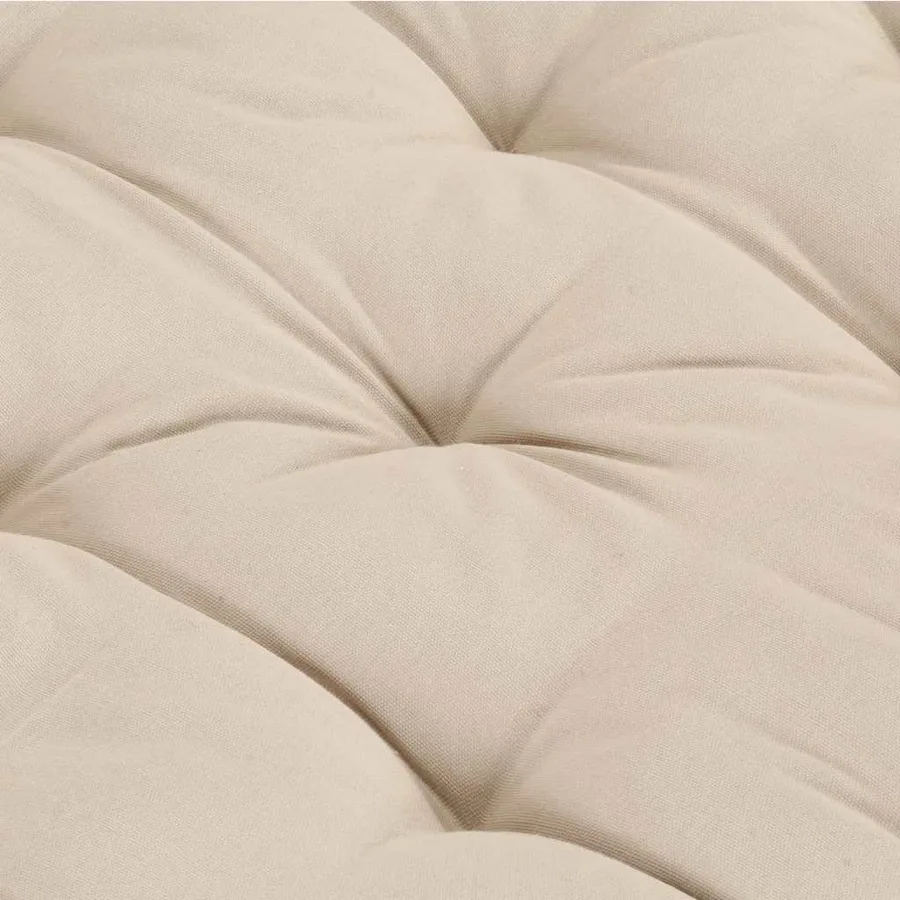 Coussin de plancher de palette Coton 120x80x10 cm Beige - 8