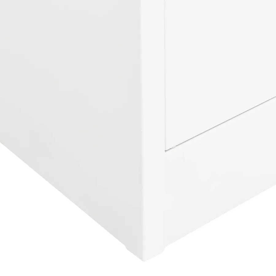 Armoire de bureau Blanc 90x40x180 cm Acier - 7