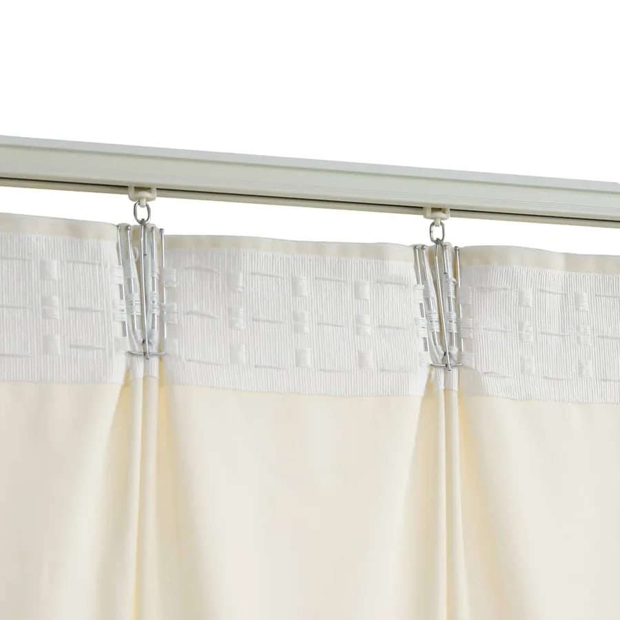 Rideaux occultants avec crochets 2 pcs Velours Crème 140x245 cm - 4