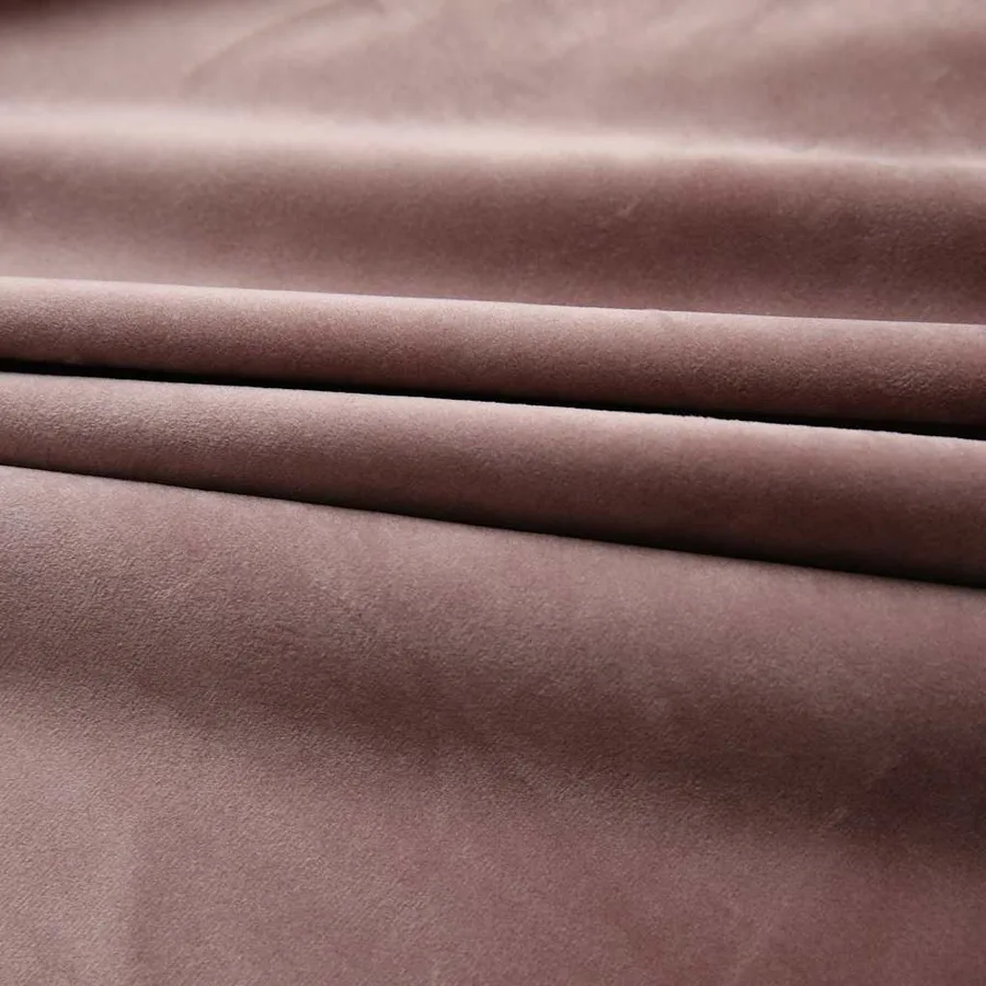 Rideau occultant et crochet 2pcs Velours Rose antique 140x175cm - 3