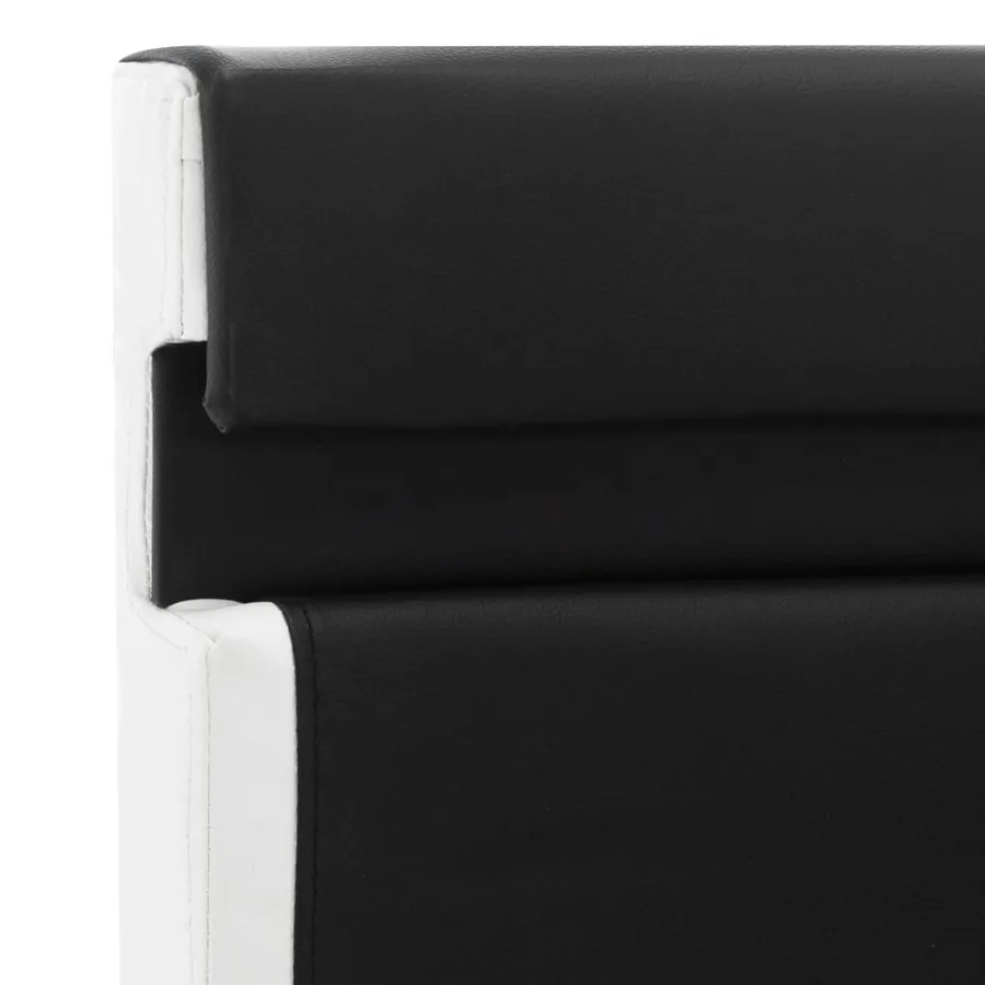 Cadre de lit avec LED sans matelas noir 140x200 cm similicuir - 6