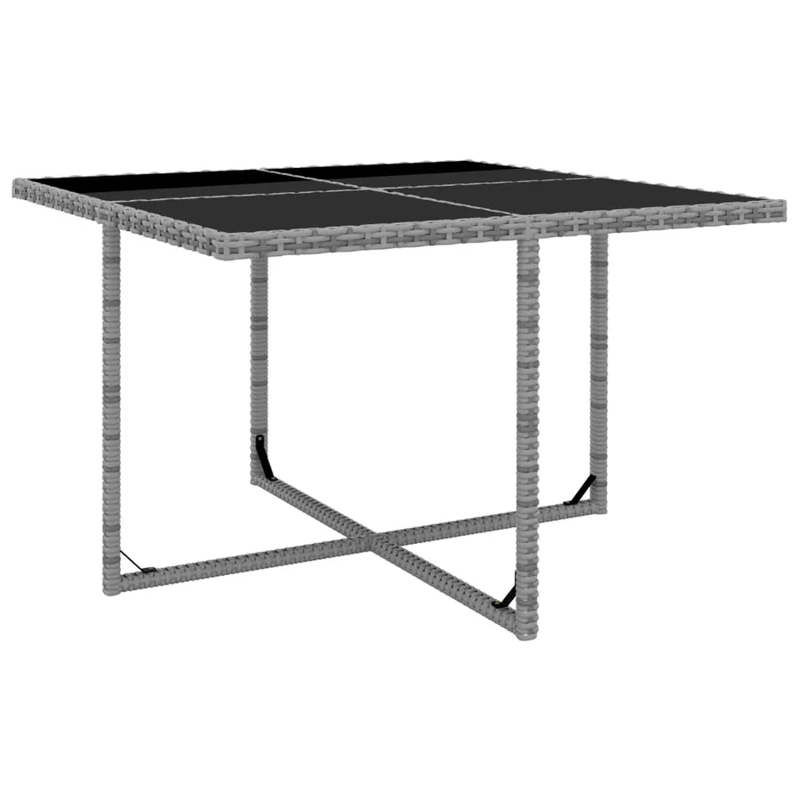 Ensemble à manger d'extérieur avec coussins 9pcs résine tressée - 5