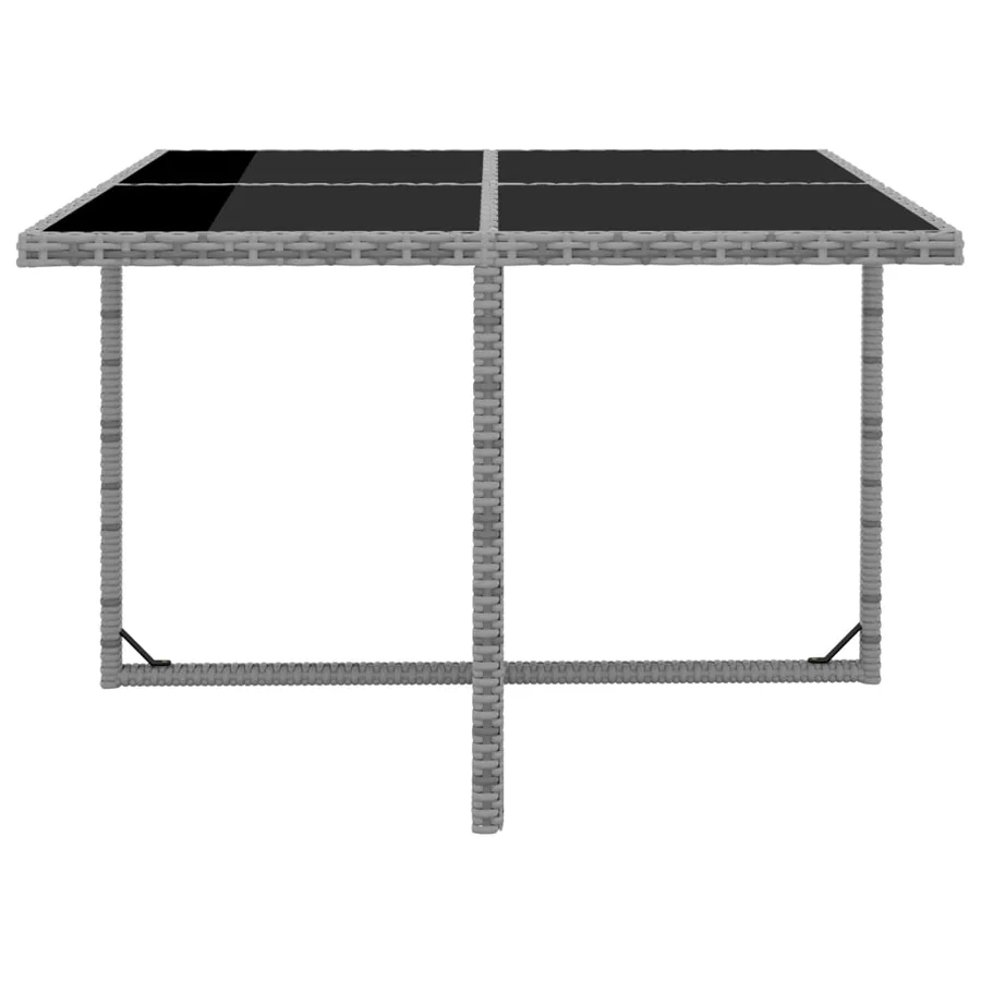 Ensemble à manger d'extérieur avec coussins 9pcs résine tressée - 6