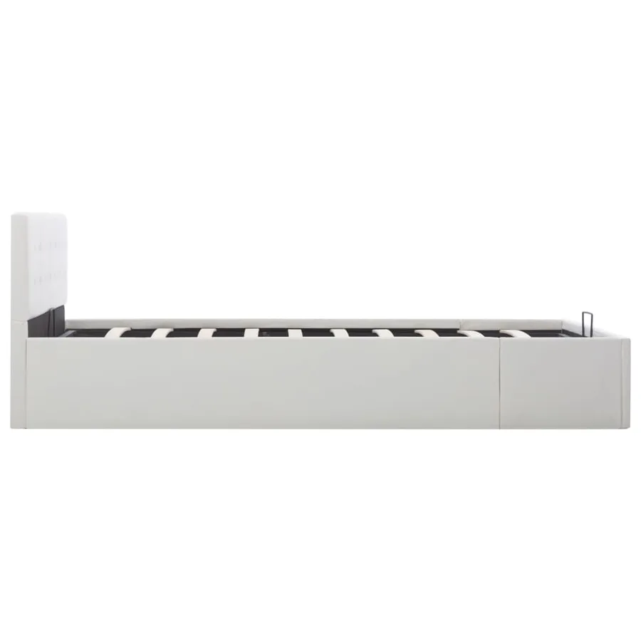 Cadre de lit avec rangement hydraulique 140x200 cm similicuir - 4