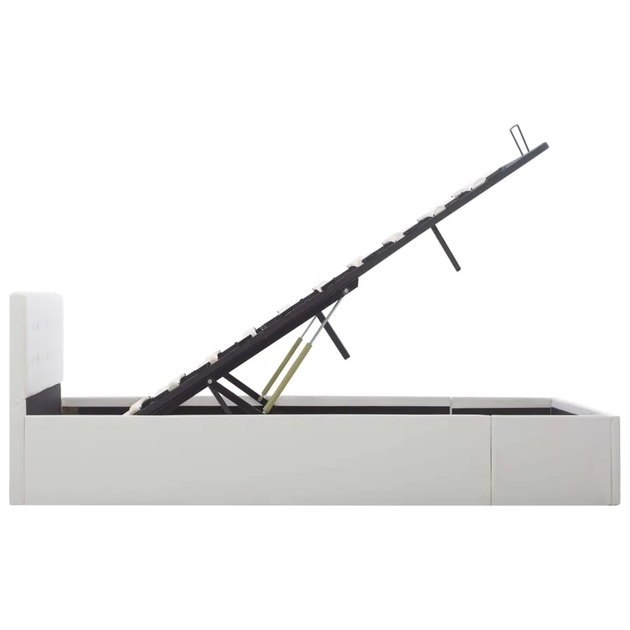 Cadre de lit avec rangement hydraulique 140x200 cm similicuir - 6