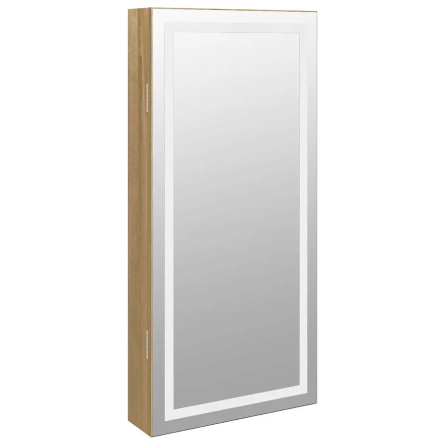 Armoire à bijoux avec miroir et éclairage LED mural - 4