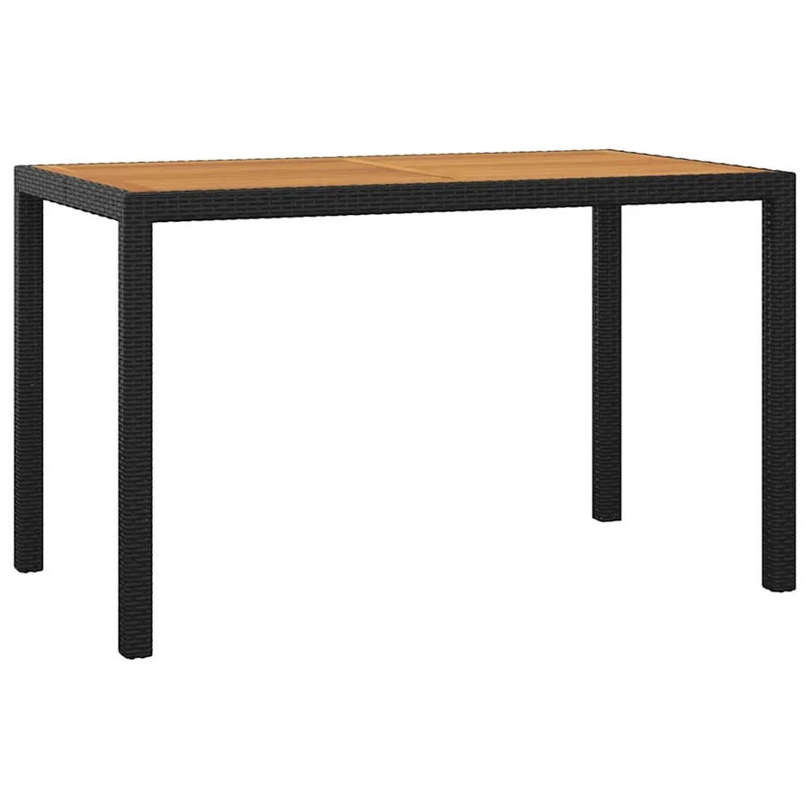 Ensemble à dîner de jardin avec coussins 3 pcs poly rotin noir - 5