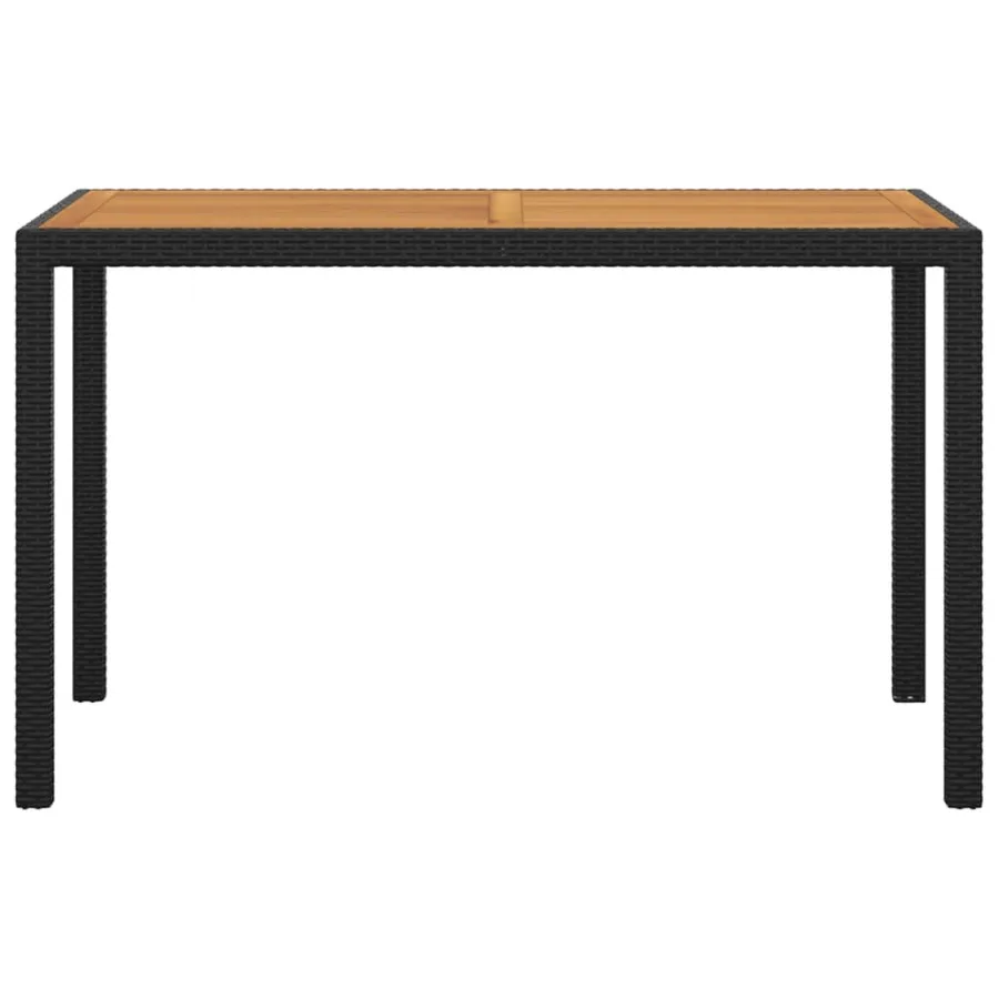 Ensemble à dîner de jardin avec coussins 3 pcs poly rotin noir - 6