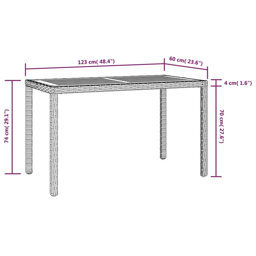Ensemble à dîner de jardin avec coussins 3 pcs poly rotin noir - 8