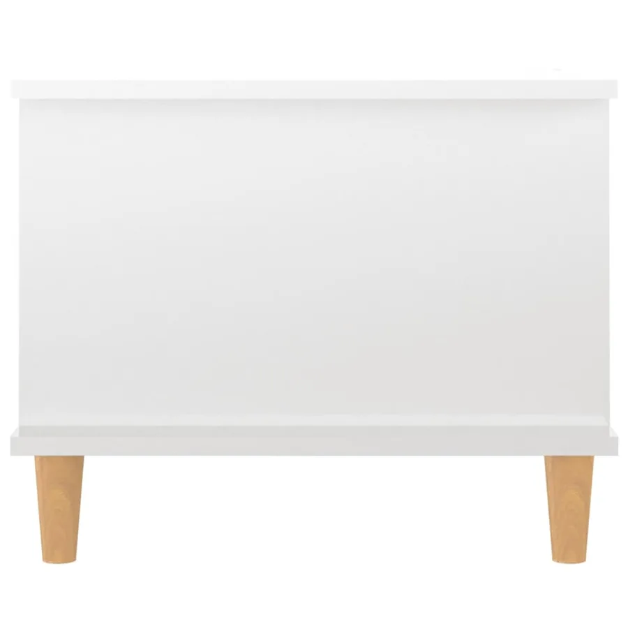 Table basse Blanc brillant 90x50x40 cm Bois d'ingénierie - 7