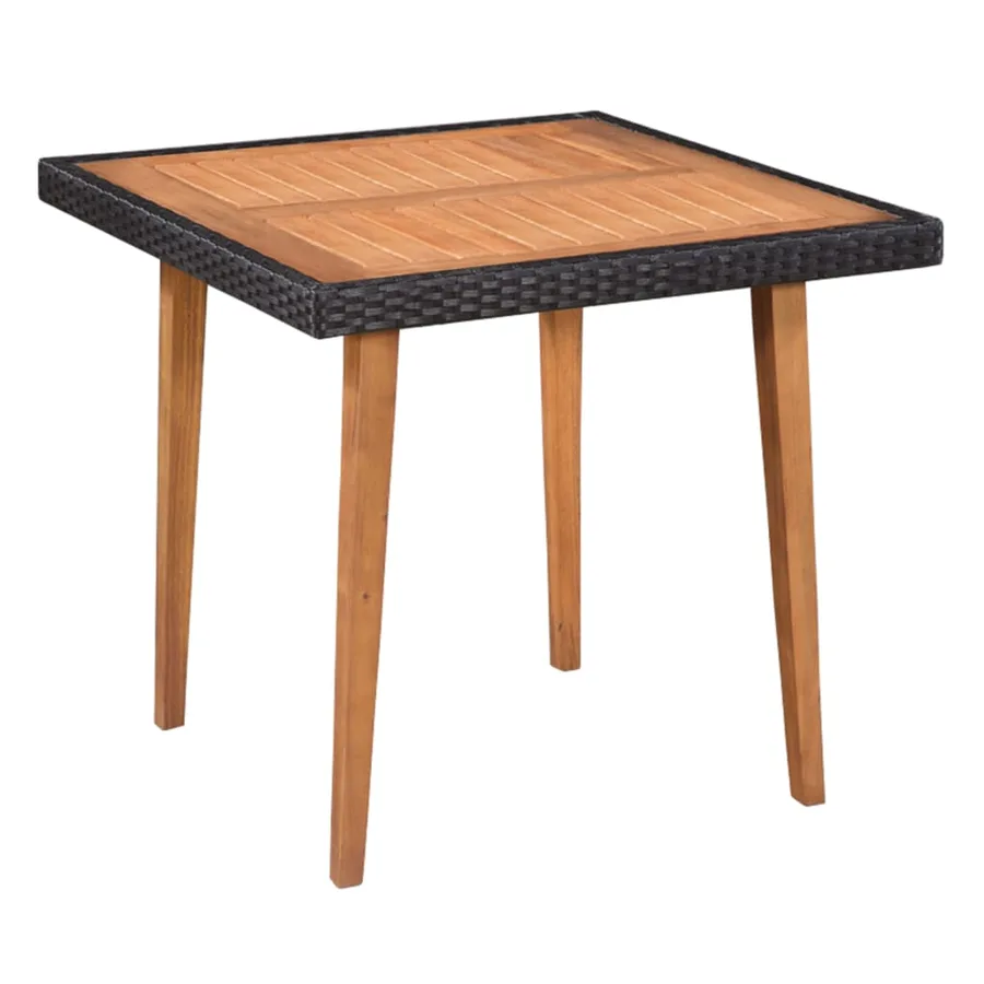 Ensemble à manger d'extérieur 5 pcs Résine tressée Noir marron - 3