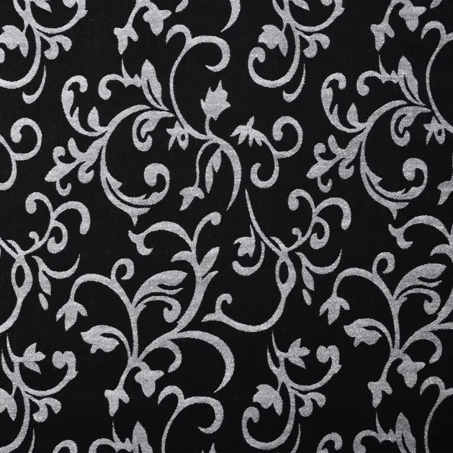 Chaise longue Noir et blanc Tissu - 4