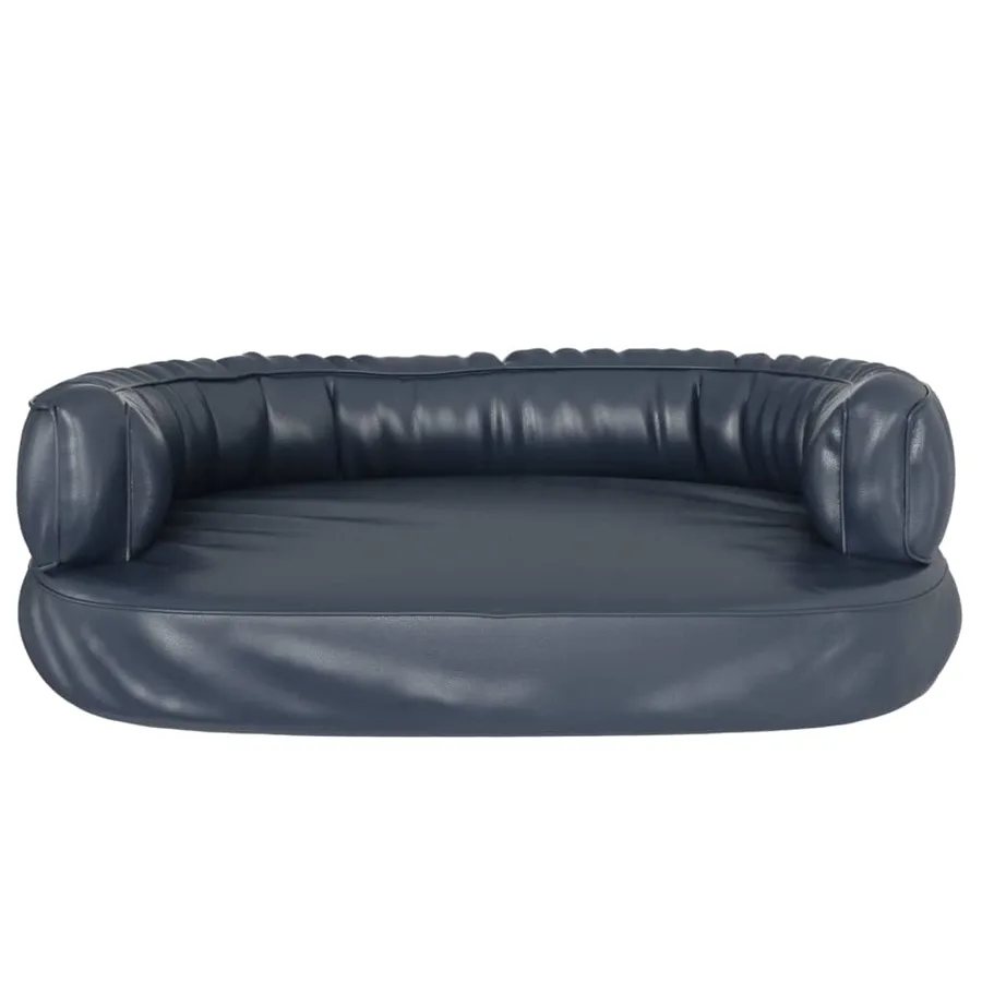 Lit pour chien ergonomique Mousse Bleu foncé 60x42cm Similicuir - 4
