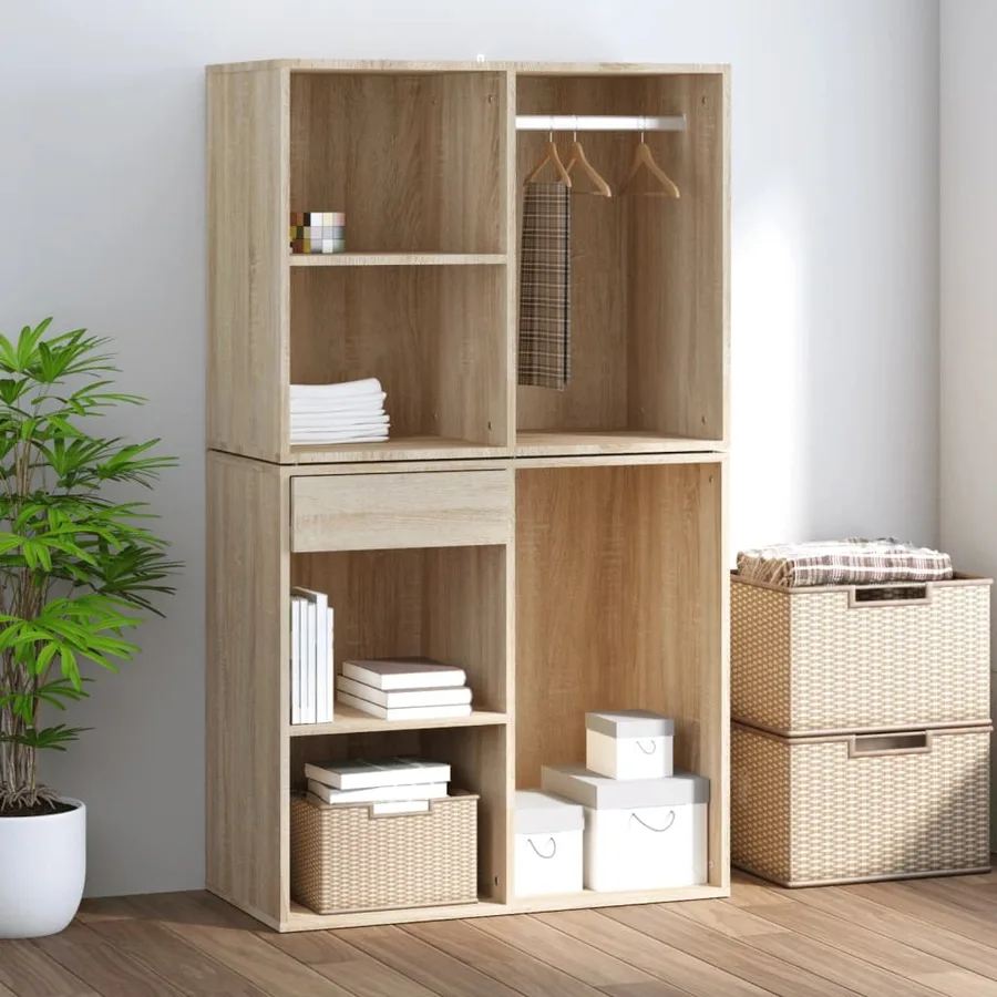 Armoire de dressing Chêne Sonoma 80x40x65 cm Bois d'ingénierie - 6