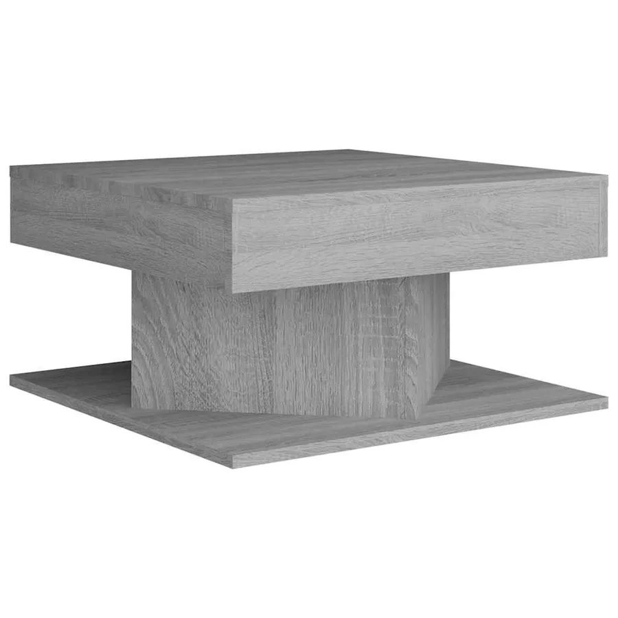Table basse Sonoma gris 57x57x30 cm Bois d'ingénierie - 2