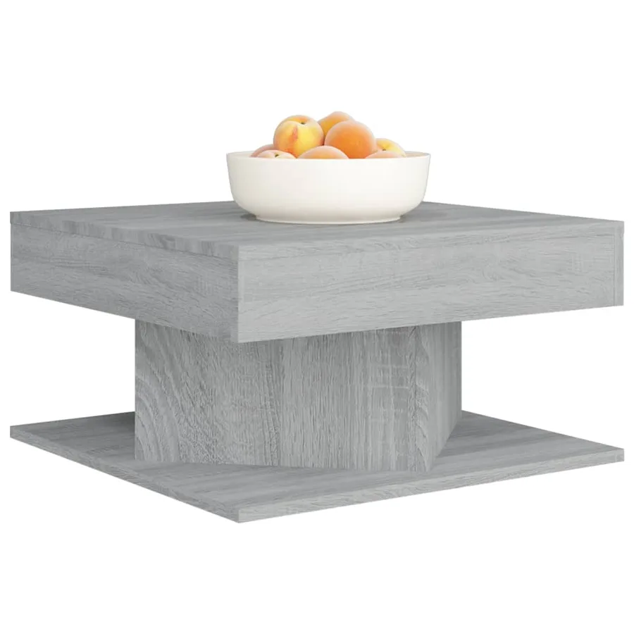 Table basse Sonoma gris 57x57x30 cm Bois d'ingénierie - 3