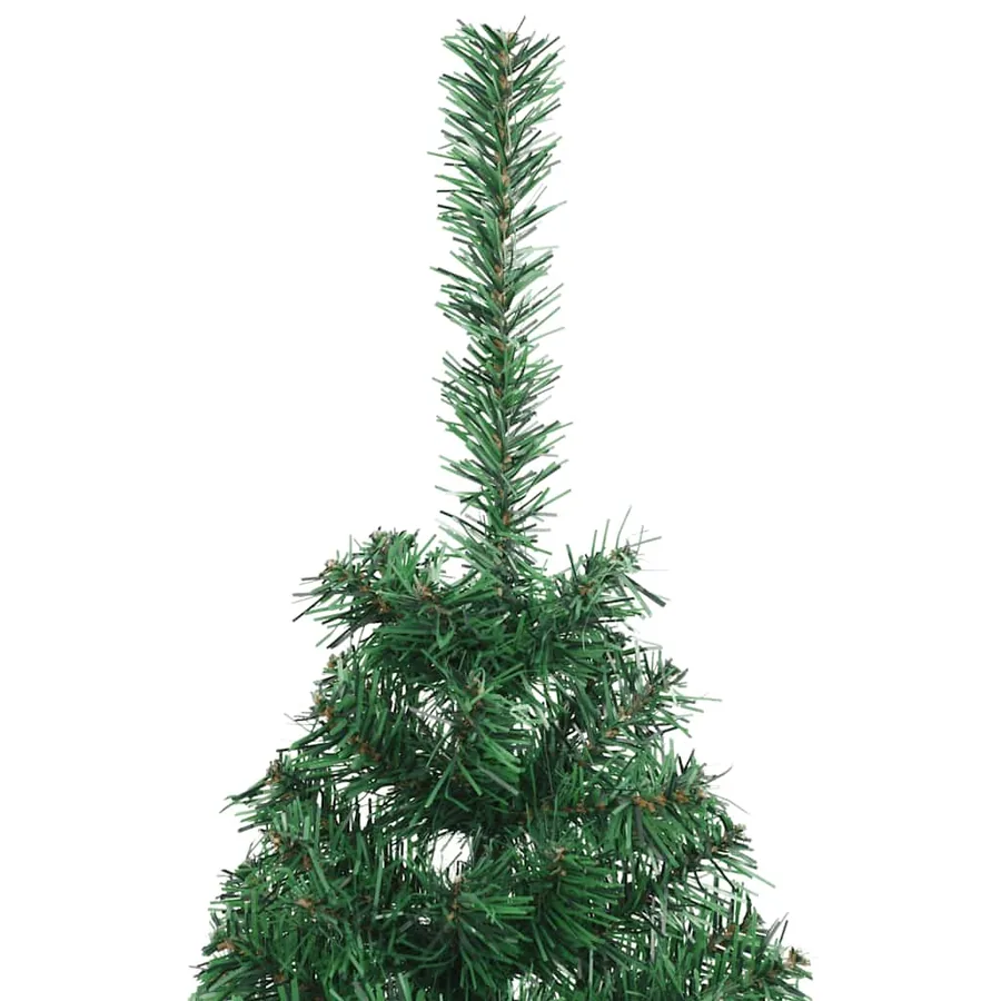 Sapin de Noël artificiel moitié avec support vert 120 cm PVC - 6