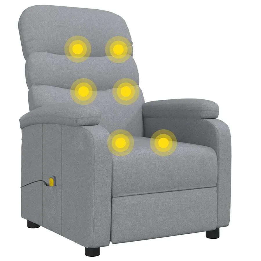 Fauteuil de massage Gris clair Tissu - 7