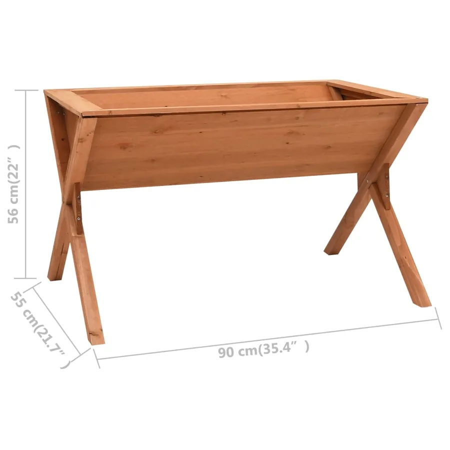 Jardinière 90x55x56 cm Bois de sapin - 5