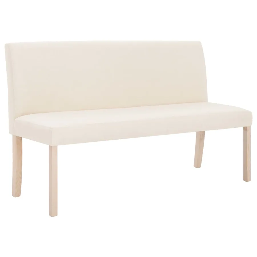 Banc 139,5 cm Crème Polyester - 2