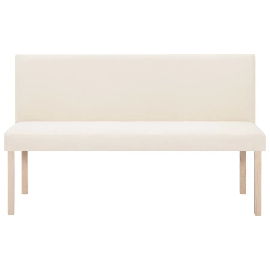 Banc 139,5 cm Crème Polyester - 3