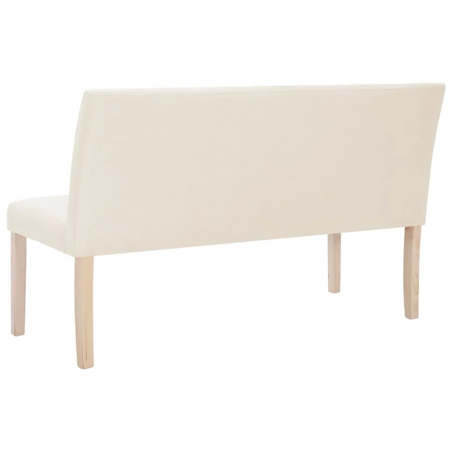 Banc 139,5 cm Crème Polyester - 5