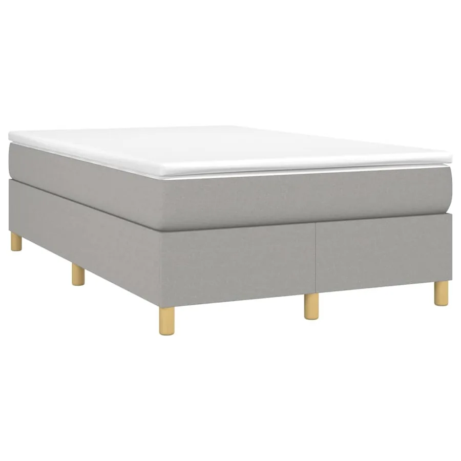 Sommier à lattes de lit avec matelas Gris clair 120x200cm Tissu - 3