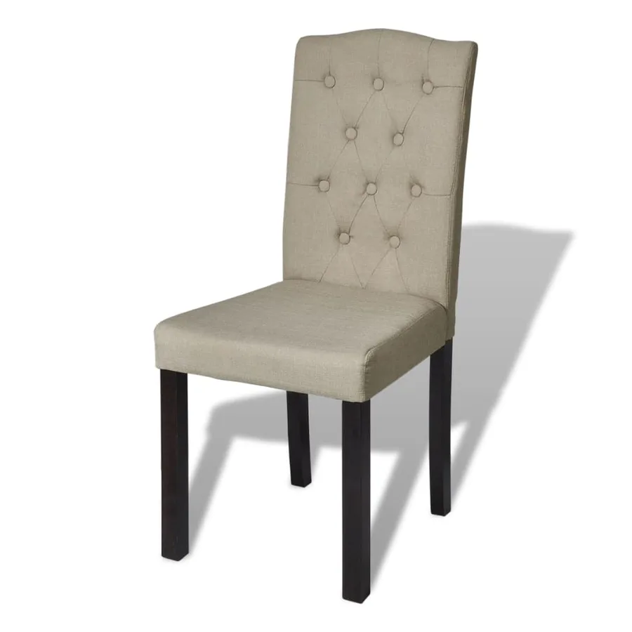 Chaises à manger lot de 2 poil de chameau tissu - 3