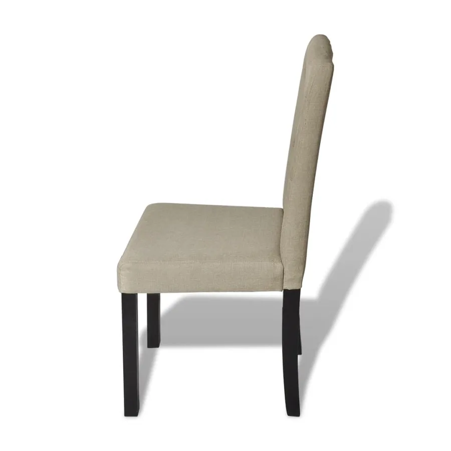 Chaises à manger lot de 2 poil de chameau tissu - 5
