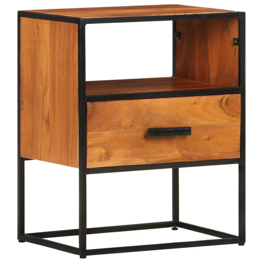 Table de chevet 40x30x50 cm Bois d'acacia massif - 10