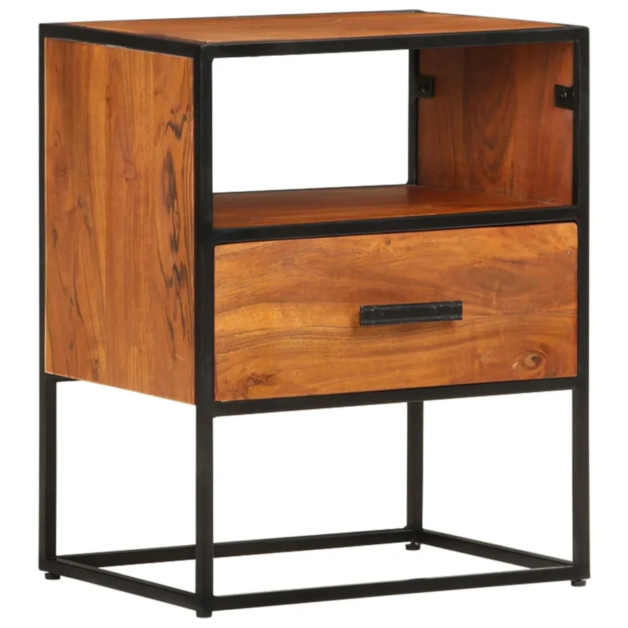 Table de chevet 40x30x50 cm Bois d'acacia massif - 12