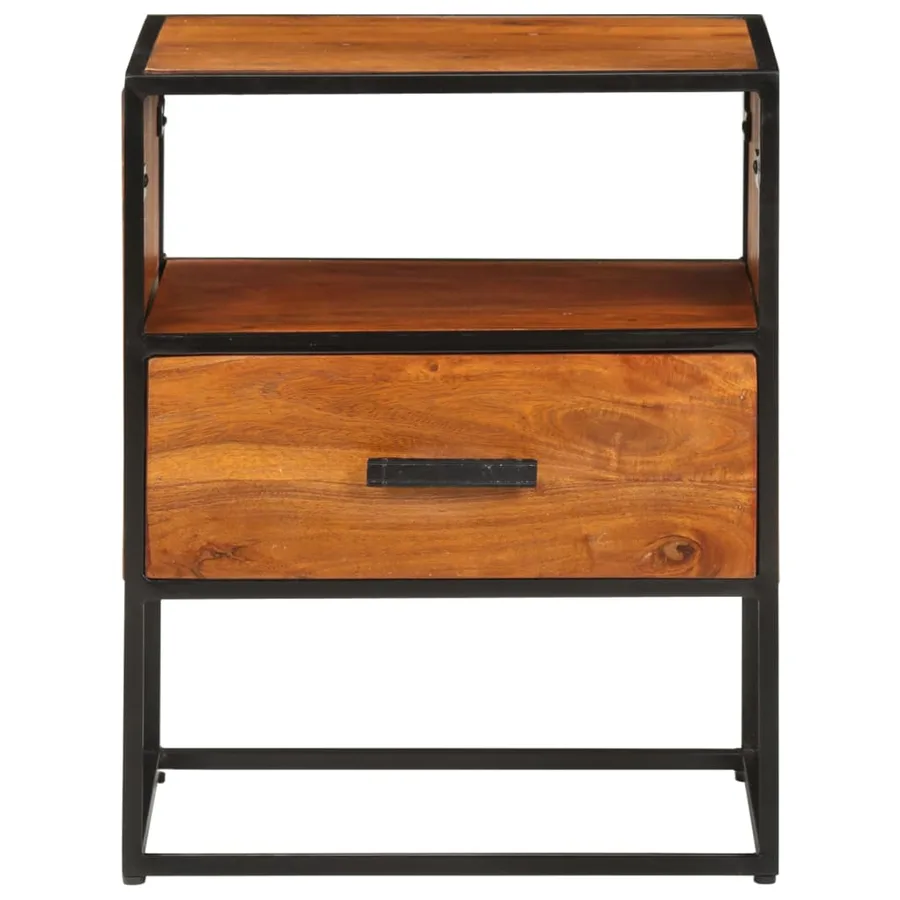 Table de chevet 40x30x50 cm Bois d'acacia massif - 2