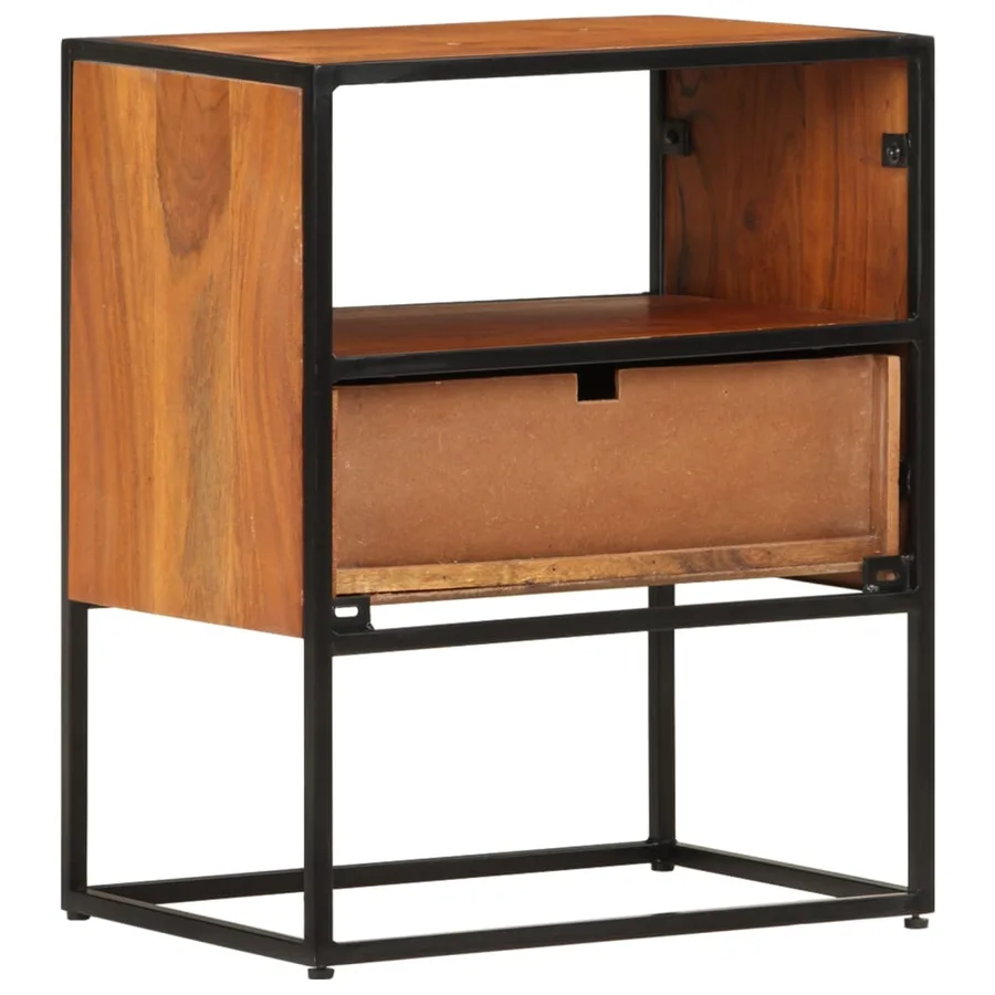 Table de chevet 40x30x50 cm Bois d'acacia massif - 3