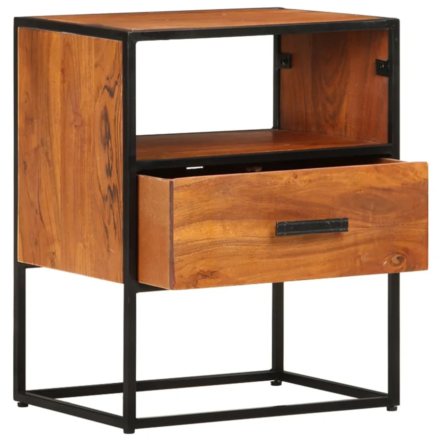Table de chevet 40x30x50 cm Bois d'acacia massif - 4