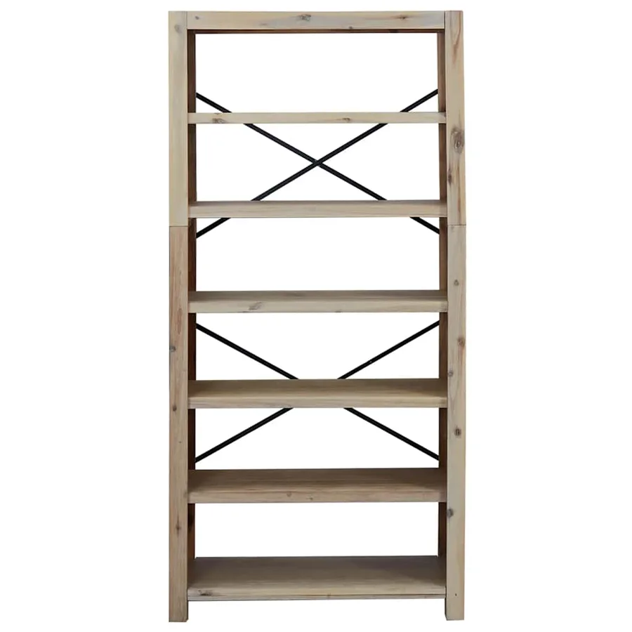 Bibliothèque 6 niveaux 80x30x170 cm Bois solide d'acacia - 3