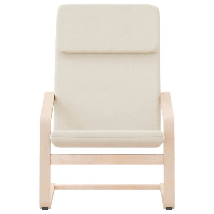Chaise de relaxation Crème Tissu - 4
